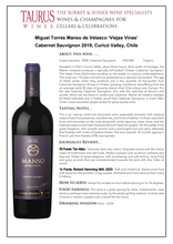 Load image into Gallery viewer, Manso De Velasco 'Viejas Vinas' Cabernet Sauvignon 2020