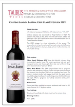 Load image into Gallery viewer, Château Langoa Barton, Cru Classé St-Julien 2009