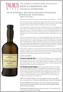 Klein Constantia Vin de Constance 2012