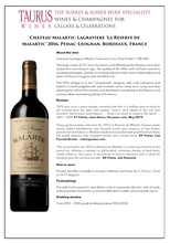 Load image into Gallery viewer, Château Malartic-Lagraviere 'La Reserve de Malartic' 2016
