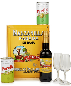 Barbadillo En Rama - Manzanilla Pastora, Sherry Copitas and Olives Gift Box
