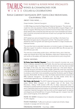 Load image into Gallery viewer, Ridge Estate Cabernet Sauvignon 2019
