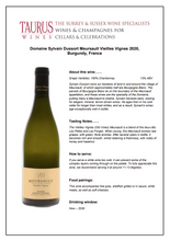 Load image into Gallery viewer, Domaine Sylvain Dussort Meursault &#39;Vieilles Vignes&#39; 2020
