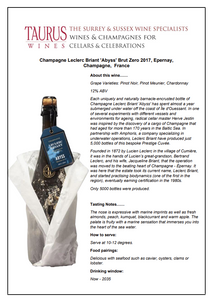 Champagne Leclerc Briant 'Abyss' Brut Zero 2017
