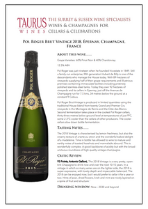 Pol Roger Vintage 2018