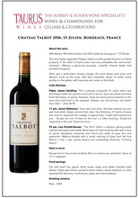Load image into Gallery viewer, Chateau Talbot 2016
