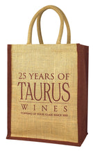 Load image into Gallery viewer, 25 Years of Taurus Jute Shopping bag
