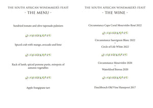 The Waterkloof Winemaker's Feast (Thursday 2nd November 2023)