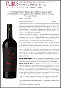 Antinori Brunello Di Montalcino 'Pian della Vigne' 2019