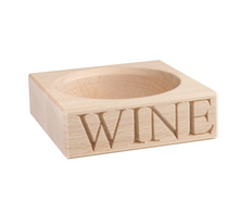 Load image into Gallery viewer, Culinary Concepts &#39;Wine&#39; Beech Wood Single Bottle Coaster
