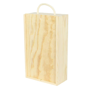 Two Bottle Plain Wooden Box - Taurus Wines