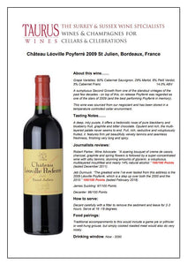 Château Léoville-Poyferré Saint-Julien 2009 (100 points)
