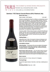 Damilano '1752' Barolo Cannubi Riserva 2010