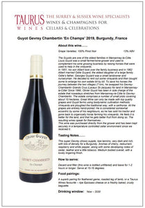 Olivier Guyot Gevrey-Chambertin En Champs 2019