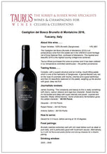 Load image into Gallery viewer, Castiglion Del Bosco Brunello Di Montalcino DOCG 2016
