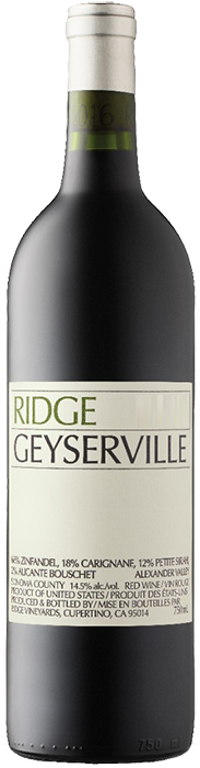 En Primeur Ridge Geyserville 2023, 12x75cl [in bond ex vat] ETA August/Sept. 2025