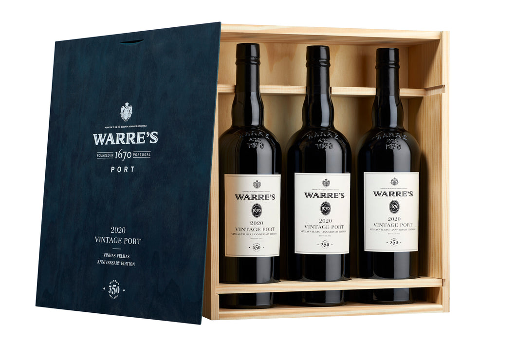 Warre’s 2020 Vinhas Velhas 350th Anniversary Edition Vintage Port (case of 3)
